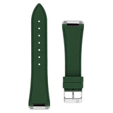 Frederique Constant Cinturino in gomma verde con trama a rilievo e fibbia ad ardiglione in acciaio FCR-NHDGR24X18-SS