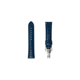 Frederique Constant Cinturino pelle blu stampa alligatore con fibbia pieghevole acciaio FCS-NA18X16 CREST SS