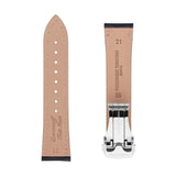 Frederique Constant Cinturino vista posteriore interno beige con logo e fibbia deployante acciaio FCS-NW21X18 SS