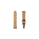 Frederique Constant Cinturino retro cinturino pelle beige dettaglio fibbia deployante acciaio FCS-BOA18X16 CREST SS
