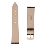 Frederique Constant Cinturino vista posteriore fodera beige con scritta Crococalf e logo impresso FCS-DBR22X18 RGP