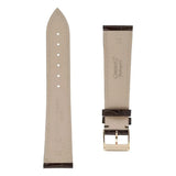Frederique Constant Cinturino vista posteriore fodera beige scritta Crococalf fait main fibbia dorata FCS-DBR22X18 YGP