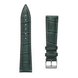 Frederique Constant Cinturino pelle stampa coccodrillo verde scuro 22mm con fibbia ad ardiglione in acciaio FCS-DGW22X18-SS