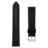 Frederique Constant Cinturino nero vista posteriore con logo e larghezza 20mm in pelle di vitello FCS-NBB20X18 SS