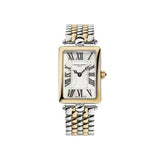 Frederique Constant Classics Art Deco Carree quadrante madreperla bianca numeri romani bracciale bicolore acciaio e oro FC-200MPW2AC3B