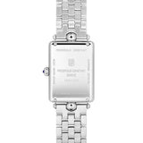 Frederique Constant Classics Art Deco Carree fondello inciso in acciaio con vetro zaffiro e chiusura pieghevole FC-200MPW2AC6B