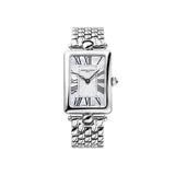 Frederique Constant Classics Art Deco Carree quadrante madreperla numeri romani bracciale acciaio cassa rettangolare FC-200MPW2AC6B