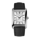 Frederique Constant Classics Carree Automatic quadrante argento rigato datario ore 6 cinturino nero FC-303S4C26