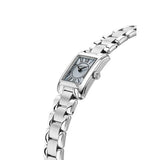 Frederique Constant Classics Carree Ladies vista laterale cassa quadrata acciaio lucido e corona zigrinata FC-200LBMC26B