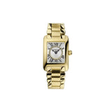 Frederique Constant Classics Carree Ladies quadrante argentato guilloché con diamanti e indici romani dorato FC-200MCDC35B
