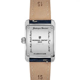 Frederique Constant Classics Carree Ladies fondello acciaio inciso Stainless Steel Swiss Made con cinturino pelle blu FC-200MC26