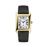 Frederique Constant Classics Carree Small Seconds cassa oro giallo quadrante bianco cinturino pelle nera FC-235S2C5