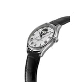 Frederique Constant Classics Heart Beat Automatic vista laterale cassa acciaio e apertura heart beat a ore 12 FC-310MC5B6