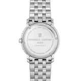 Frederique Constant Classics Index Business Timer fondello inciso in acciaio con cristallo zaffiro e logo FC-270N4P6B
