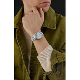 Frederique Constant Classics Index Small Seconds Automatic vista indossata uomo, cassa 39mm acciaio quadrante grigio FC-530GR3B6B