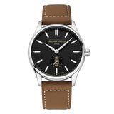 Frederique Constant Classics Index Small Seconds Automatic quadrante antracite granulato cinturino pelle marrone FC-530GS3B6B