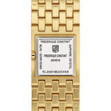 Frederique Constant Classics Manchette fondello inciso Swiss Made vetro zaffiro bracciale dorato Clou de Paris FC-200TU1MC5B