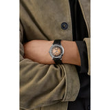 Frederique Constant Classics Moneta Handwinding indossato al polso, quadrante sfumato nero-salmone e cinturino alligatore nero FC-435BBL3S6