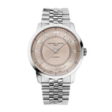 Frederique Constant Classics Premiere orologio automatico quadrante salmone rosa bracciale acciaio inossidabile FC-301SAL3B6B