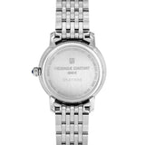 Frederique Constant Classics Slimline Ladies Moonphase fondello in acciaio inciso con bracciale a maglie lucide FC-206MPWD1S6B