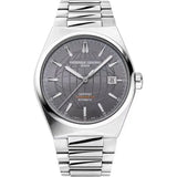 Frederique Constant Highlife Automatic Cosc quadrante grigio con motivo globo, bracciale acciaio, indici a bastoni FC-303GO3NH6B
