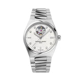 Frederique Constant Highlife Ladies Automatic Heart Beat quadrante argentato con diamanti e bracciale acciaio FC-310SD2NH6B