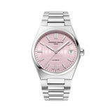 Frederique Constant Highlife Ladies Automatic quadrante rosa con motivo globo, bracciale acciaio inossidabile FC-303LP2NH6B