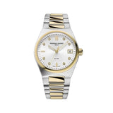 Frederique Constant Highlife Ladies Quartz quadrante argentato con 8 diamanti, indici applicati e datario ore 3 FC-240VD2NH3B