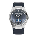 Frederique Constant Highlife Moonphase Date Manufacture quadrante blu sunray con fase lunare e cinturino pelle Saffiano blu FC-716BL3NH6
