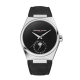 Frederique Constant Highlife Moonphase Date Manufacture quadrante nero fasi lunari e datario su cinturino pelle nubuck FC-716ONB3NH6B