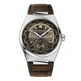 Frederique Constant Highlife Worldtimer Manufacture quadrante marrone con globo in rilievo, cinturino alligatore marrone FC-718C4NH6