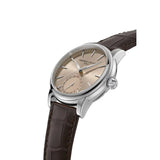 Frederique Constant Manufacture Classic Date vista laterale cassa acciaio, corona e quadrante soleil grigio FC-706SAL3H6