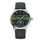 Frederique Constant Manufacture Classic Moonphase Date quadrante verde British racing green cinturino pelle alligatore FC-716GR3H6