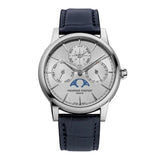 Frederique Constant Manufacture Classic Perpetual Calendar quadrante argentato cinturino pelle alligatore blu FC-776S3H6
