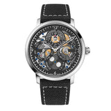 Frederique Constant Manufacture Slimline Perpetual Calendar quadrante scheletrato grigio cinturino nylon nero FC-775PS4S6