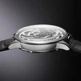 Maurice Lacroix 1975 Master Skeleton dettaglio profilo cassa acciaio satinato e vetro zaffiro 758108-S1S12-001-3