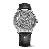 Maurice Lacroix 1975 Master Skeleton orologio scheletrato cassa acciaio cinturino pelle nera 758108-S1S12-001-3