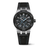 Maurice Lacroix AIKON-IC Frozen Carbon quadrante azzurro nero in acciaio con lunetta ceramica e cinturino caucciù AC6008-SSL20-430-2