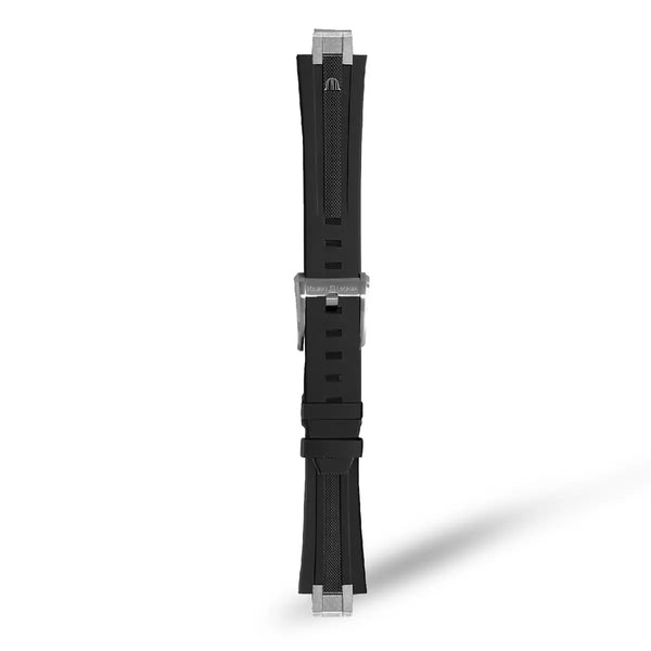 Maurice Lacroix Cinturino in Gomma Nera Aikon 42 mm