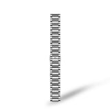 Maurice Lacroix Fiaba Square vista laterale bracciale acciaio lucido con corona e logo inciso FA1205-SS002-410-1