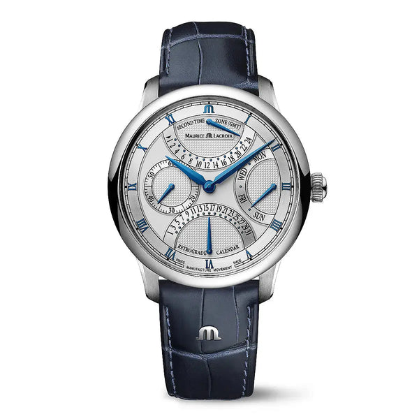 Orologio Maurice Lacroix Masterpiece Triple Retrograde Blu 43 mm