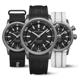Maurice Lacroix Pontos S Diver automatico titanio quadrante nero con tre cinturini intercambiabili nero e bianco PT6248-TT03L-330-2