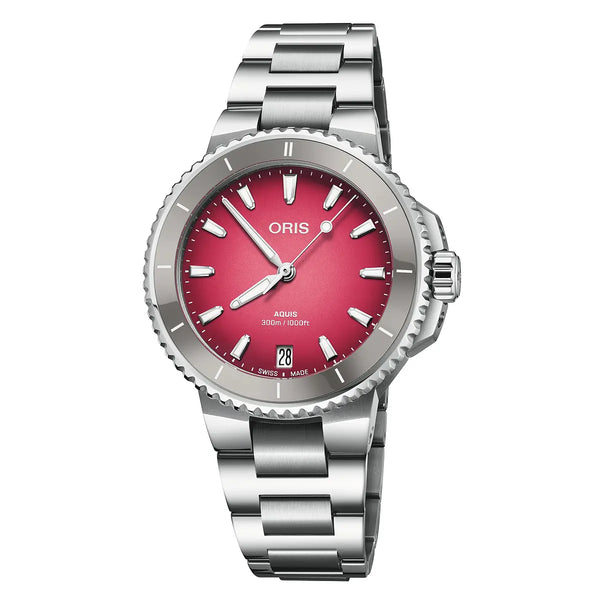 Orologio Oris Aquis Date Taste Of Summer Fucsia 01 733 7792 4158-07 8 19 05P