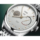 Oris Artelier Calibre 113 dettaglio quadrante bianco con riserva di carica, calendario e piccoli secondi 01 113 7806 4051-07 8 23 79PS