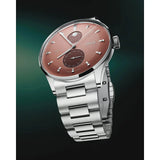 Oris Artelier Complication quadrante marrone con fasi lunari e secondo fuso orario, bracciale acciaio 01 782 7811 4056-07 8 20 20