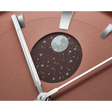 Oris Artelier Complication dettaglio fasi lunari con stelle e luna su quadrante marrone texture granulosa 01 782 7811 4056-07 6 20 17FC