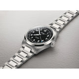 Oris Big Crown Pointer Date vista completa orologio acciaio quadrante nero con scala data periferica e corona grande 01 754 7798 4064-07 8 20 06