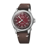 Oris Big Crown Pointer Date X Cervo Volante quadrante burgundy con cinturino pelle di cervo marrone 01 754 7785 4038-Set