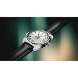 Oris Heritage Star Edition vista laterale cassa a botte acciaio spazzolato con cinturino pelle nera 01 733 7813 4151-Set
