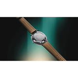 Oris Heritage Star Edition vista fondello inciso con logo Oris, cinturino pelle nera e interno marrone 01 733 7813 4151-Set